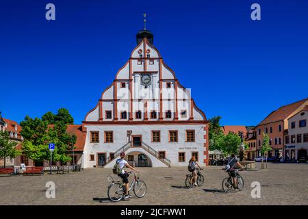 Renaissance Rathaus Grimma Stockfoto