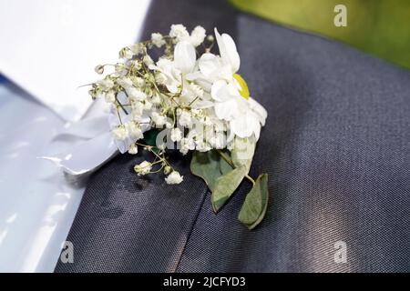 Bräutigam Hochzeitskleid Nahaufnahme Detail Stockfoto