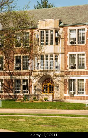 East Lansing MI - 14. Mai 2022: Historische Linton Hall auf dem Campus der MSU Stockfoto