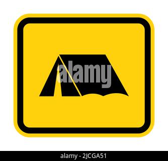 Kein Camping Sing Isolate Auf Weißem Hintergrund, Vektorgrafik Stock Vektor