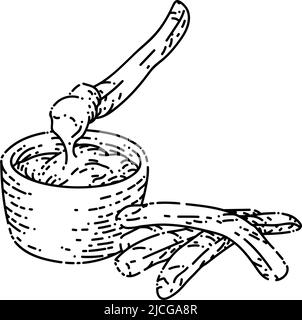 handgezeichneter Vektor mit französischer Soße Stock Vektor