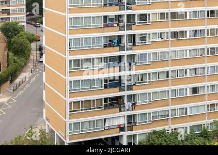 Eine allgemeine Ansicht von Churchill Gardens, einem konzilssiedlung, in Pimlico. Bild aufgenommen am 9.. Juni 2022. © Belinda Jiao jiao.bilin@gmail.com 07598931257 ht Stockfoto