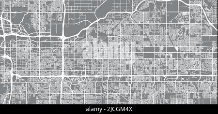 Städtischer Vektor Stadtplan von Mesa, Arizona , Vereinigte Staaten von Amerika Stock Vektor