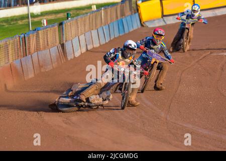 Speedway – Poole Pirates gegen Leicester Lions im Poole Stadium, Poole, Dorset UK im Juni Stockfoto