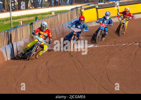 Speedway – Poole Pirates gegen Leicester Lions im Poole Stadium, Poole, Dorset UK im Juni Stockfoto