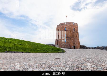 Turm von Gediminas in Vilnius, Litauen. Oberer Burgkomplex von Vilnius Stockfoto