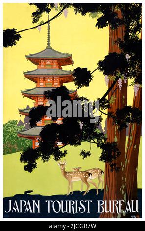 Japan Tourist Bureau. Künstler unbekannt. Poster veröffentlicht im Jahr 1912. Stockfoto