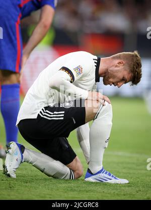 Timo Werner von Deutschland MÜNCHEN, DEUTSCHLAND - 07. JUNI: UEFA Nations League Ein Gruppen-3-Spiel zwischen Deutschland und England in der Allianz Arena am 07. Juni 2022 in München. Nations League Deutschland England © diebilderwelt / Alamy Stock Stockfoto