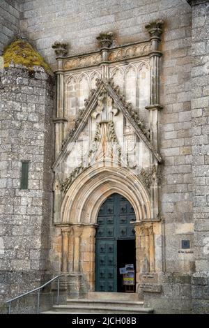 Eingangstür zur Kathedrale von Guarda aka Sé Catedral da Guarda, Portugal, Europa Stockfoto