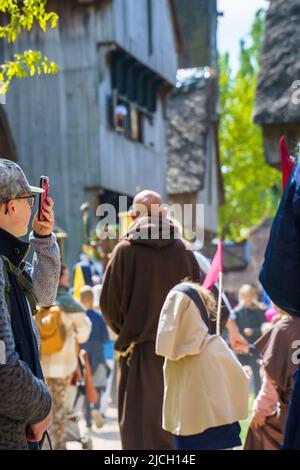 Lebendes Geschichtsmuseum im Freien in den niederlanden Stockfoto