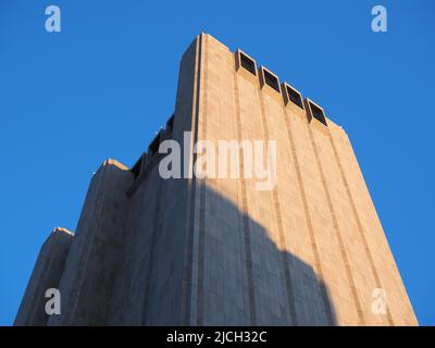 Bild von 33 Thomas Street, einem fensterlosen Gebäude in Manhattan. Stockfoto