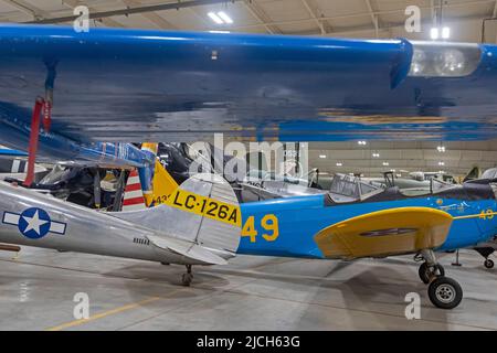 Liberal, Kansas - Das Mid-America Air Museum. Das Museum zeigt über 100 Flugzeuge Stockfoto