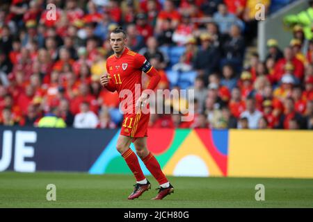 Gareth Bale aus Wales in Aktion. UEFA Nations League, Spiel der Gruppe D, Wales gegen Belgien im Cardiff City Stadium in Cardiff, Südwales, am Samstag, den 11 Stockfoto