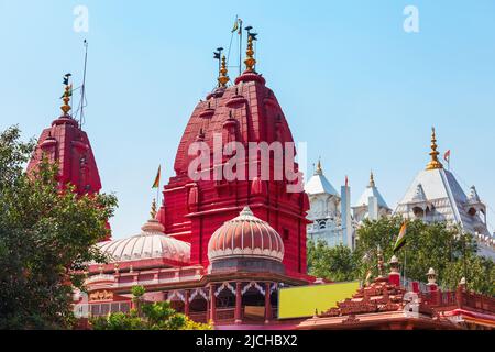 Shri Digambar Jain Lal Mandir ist der älteste Jain-Tempel in der Stadt Neu-Delhi in Indien Stockfoto