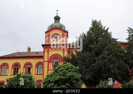 Gymnasium Gebäude in Sremski Karlovci in Serbien Stockfoto