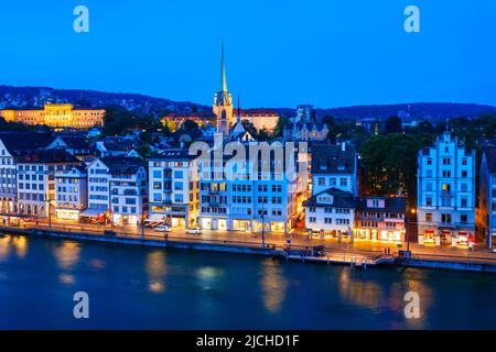 Zürich City Centre Luftpanorama Ansicht in der Schweiz Stockfoto