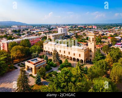 Das Joseph Stalin Museum Luftpanorama in Gori, Georgien. Das Museum ist dem Leben von Joseph Stalin, dem Führer der Sowjetunion, der WHO, gewidmet Stockfoto