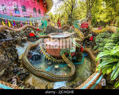 Wat Sam Phran der Drachentempel in Nakhon Pathom, Thailand Stockfoto