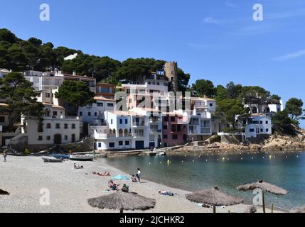 Bucht SA Tuna an der Costa Brava, Provinz Girona Katalonien Spanien Stockfoto