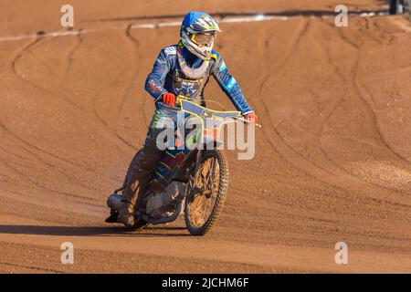 Speedway – Poole Pirates gegen Leicester Lions im Poole Stadium, Poole, Dorset UK im Juni Stockfoto