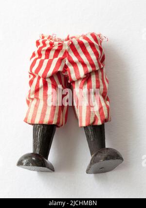 Alte Vintage Puppet Beine Stockfoto