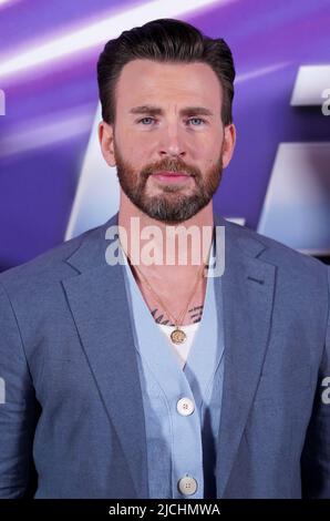 Chris Evans kommt zur britischen Premiere von Lightyear auf dem Cineworld Leicester Square in London. Bilddatum: Montag, 13. Juni 2022. Stockfoto