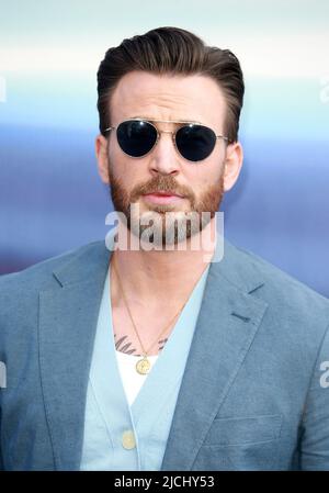 Chris Evans nimmt an der Lightyear UK Premiere auf dem Cineworld Leicester Square am 13. Juni 2022 in London, England, Teil. Stockfoto