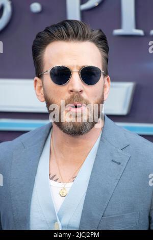 LONDON, ENGLAND - 13. JUNI: Chris Evans nimmt an der britischen Premiere von „Lightyear“ am 13. Juni 2022 auf dem Cineworld Leicester Square in London, England, Teil. Foto von Gary Mitchell/Alamy Live News Stockfoto