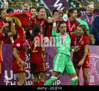 U-19-Fußball-Europameisterschaft der Frauen 2017/Finalturnier. 20. August 2017 Finale Frankreich 2 Spanien 3 im Windsor Park, Belfast, Nordirland. Spanien Maria Rodriguez, internationale Fußballspielerin der Frauen, Spanien (13) Stockfoto