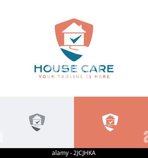 Safety Shield Investment Business House Care Home Real Estate Logo Stock Vektor