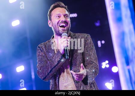 Cesare Cremonini im Stadio Giuseppe Meazza in San Siro in Mailand, Italien, am 13 2022. Juni. Stockfoto