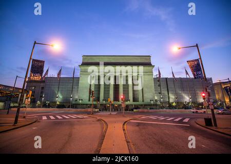 PHILADELPHIA, PA. - Okt 29: 30. Street Station, ein nationales Register historischer Stätten, AMTRAK Bahnhof in Philadelphia, PA am 29. Oktober 2016 Stockfoto