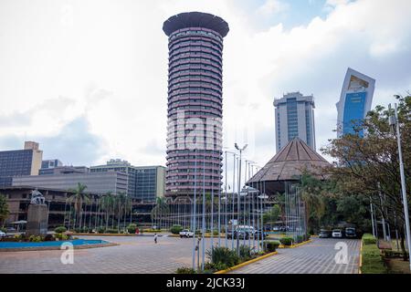 Nairobi Capital City County Straßen Stadtansichten Skyline Wolkenkratzer Moderne Gebäude Landschaften Architektur Strukturen Wahrzeichen Türme Reisen Outdoor Stockfoto