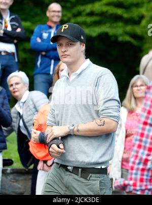 Asker, Norwegen, 13. Juni 2022. Marius Borg Hoiby während eines Freundschaftsspiels im Fußball zwischen dem Team Skaugum und Vivil im Skaugum Stadium in Asker, Norwegen, am 13. Juni 2022. Foto von Marius Gulliksrud/Stella Pictures/ABACAPRESS.COM Stockfoto