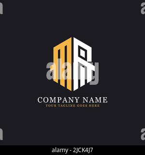 MR Initial Name Logo Design Vektor Idee, Buchstabe Name von M und R Monogramm Logo Inspiration Stock Vektor