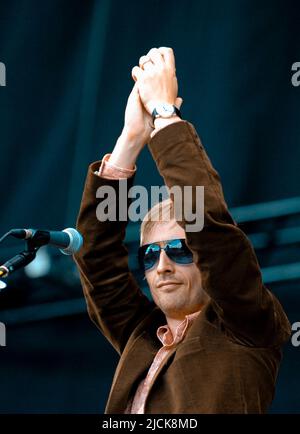 Neil Hannon - The Divine Comedy, V2006, Hylands Park, Chelmsford, Essex, Großbritannien - 19. August 2006 Stockfoto