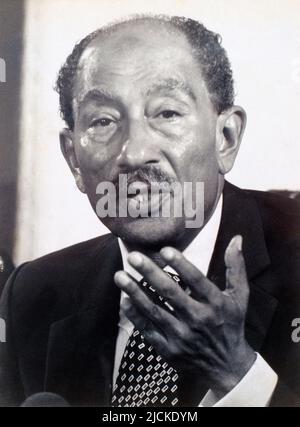 Dritter ägyptischer Präsident Muhammad Anwar El-sadat im Amt 1970 bis 1981 Geboren 1918 Stockfoto