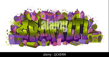 Ein cooles echtes Wildstyle Graffiti Namensdesign - Graffiti Stock Vektor
