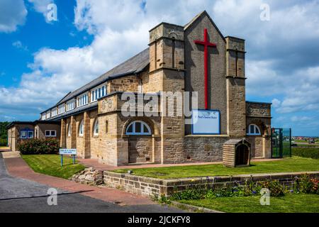 St. Paul's Church Seaton Sluice Northumberland - ursprünglich ein 1903 erbautes Dorfhaus, wurde es 1961 als Kirche geweiht. Stockfoto