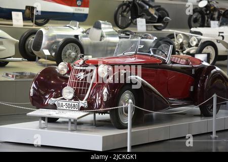 Verkehrszentrum des Deutschen Museums in München, Bayern, Deutschland - Verkehrszentrum des Deutschen Museums in München, Bayern, Deutschland Stockfoto