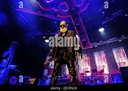 Judas Priest auf der Bühne in der Saab Arena in Linkoping, Schweden, 12. Juni 2022. Foto: Carolina Byrmo / Aftonbladet / TT-Code 2512 Stockfoto