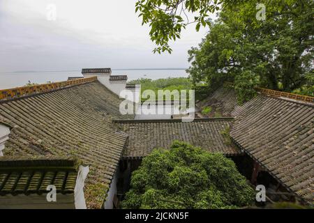 Hunan Yueyang Tower, architektonische Relikte, historischer und kultureller Turm, Landschaft des Dongting-Sees am Jangtse-Fluss Stockfoto