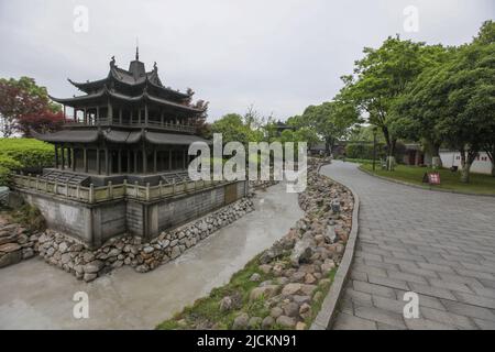 Hunan Yueyang Tower, architektonische Relikte, historischer und kultureller Turm, Landschaft des Dongting-Sees am Jangtse-Fluss Stockfoto