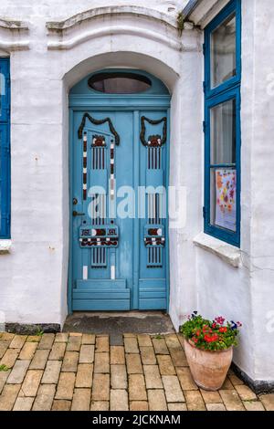 Traditionelle Tür in Aabenraa im südlichen Teil Dänemarks Stockfoto