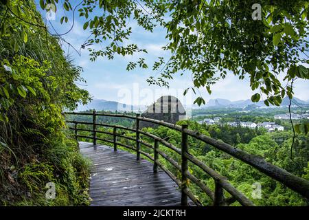 Die Stadt Yingtan, Provinz jiangxi, die Straße mit dem Drachenbrett Stockfoto