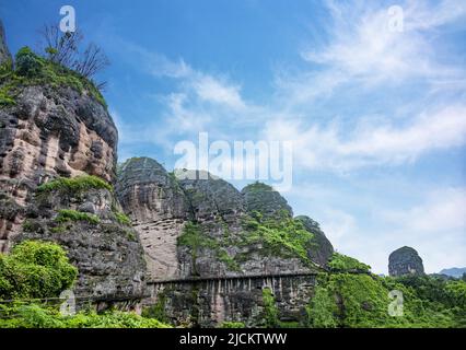 Die Stadt Yingtan, Provinz jiangxi, die Straße mit dem Drachenbrett Stockfoto