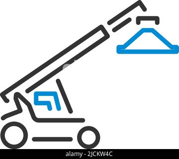 Port Loader-Symbol. Editierbare Fett Formatigte Kontur Mit Farbfüllungsdesign. Vektorgrafik. Stock Vektor