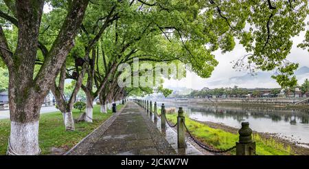 Ningbou Stadt, Zhejiang Provinz fenghua xikou shan jiang Fluss Stockfoto