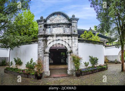 Ningbou xikou fenghua Bezirk, Zhejiang Provinz, Chiangs ehemalige Residenz FengGao Zimmer Stockfoto