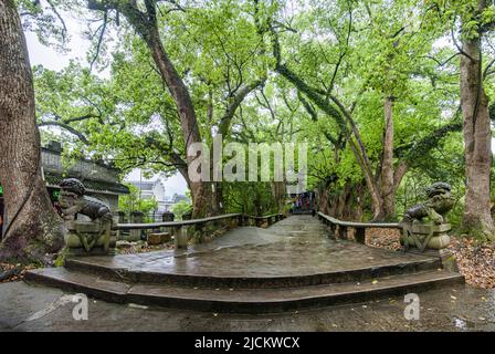 Ningbou xikou fenghua Bezirk, Zhejiang Provinz, Chiangs ehemalige Residenz kleine Häuser Stockfoto